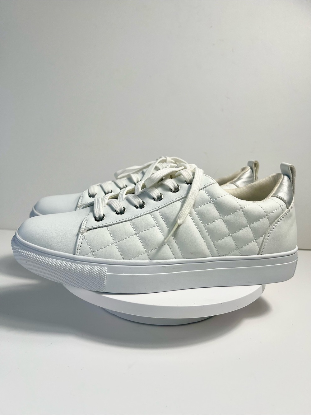 Steve Madden Quilted White Sneakers
